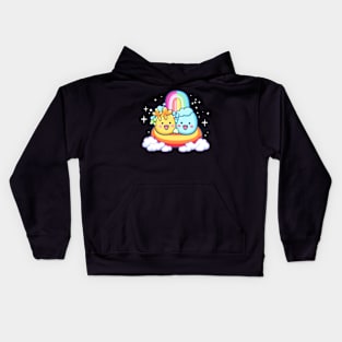 Happy Kawaii Pride Couple Kids Hoodie